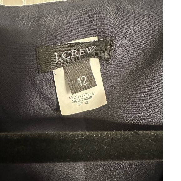 J. Crew Women's‎ Blue Elinor Dress Polka Dot Dress Cotton Linen Blend 12 - Picture 3 of 10